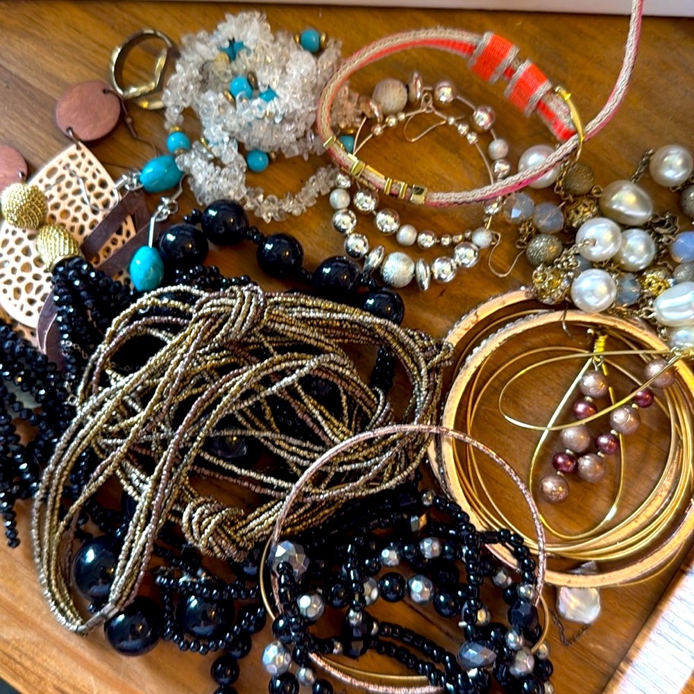 Mystery Jewelry Bag 30+ Items Plus Travel Jewelry Bag